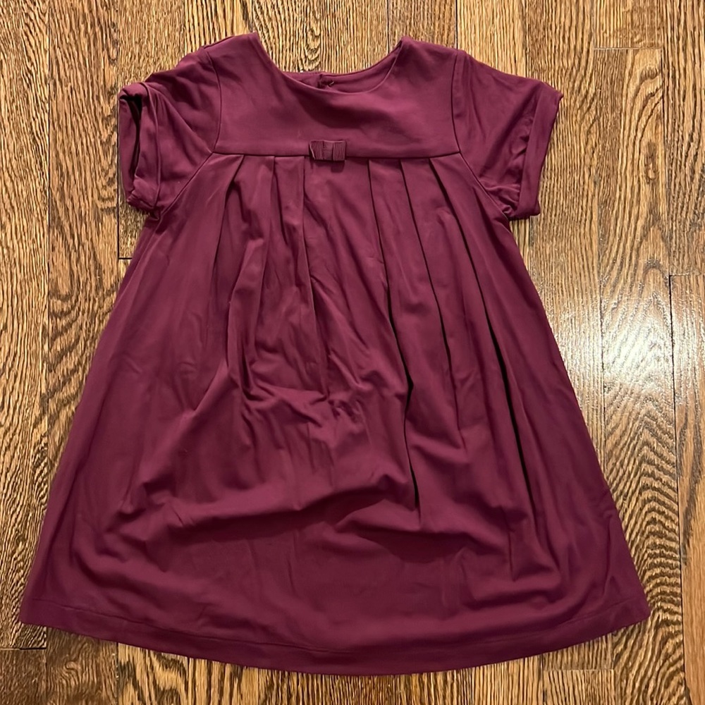 Jacadi Paris burgundy girls jersey dress size 4